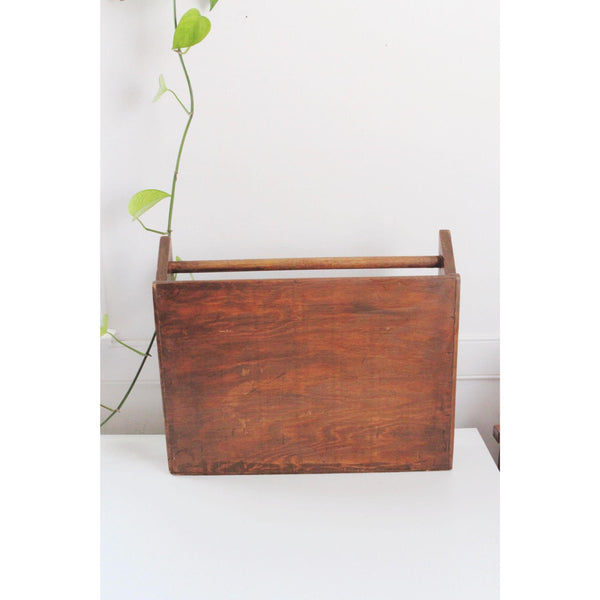 Vintage Wooden Wall Shelf With Two Rods For Display Storage - Trinket Shelf, Towel Rack