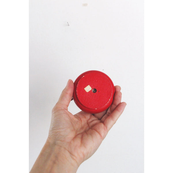Vintage Swedish Mini Candleabra - Hand-Painted Red Wooden Candle Holder - Scandinavian Folk Art, Floral