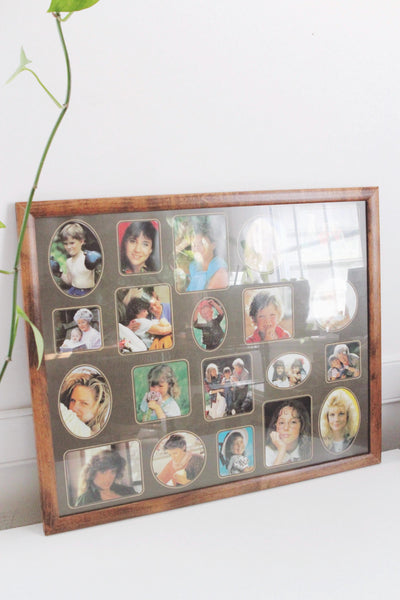 Vintage Collage Wood Picture Frame 16x20 - Photo, Art, Wall Hanging