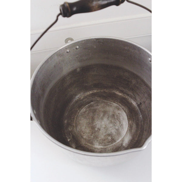 Vintage Jewel Aluminum Pot With Lid & Wooden Handle - Made In Ohio USA