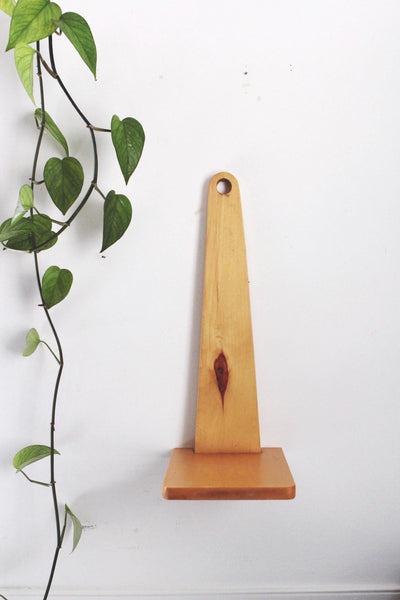 Vintage Wooden Wall Shelf, Sconce, Candle Holder, Trinket Shelf - Mid Century, Farmhouse, Cottagecore