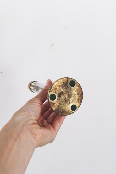 Vintage Brass Thermometer - Conant Custom Brass Vermont - Tabletop Desktop Thermometer