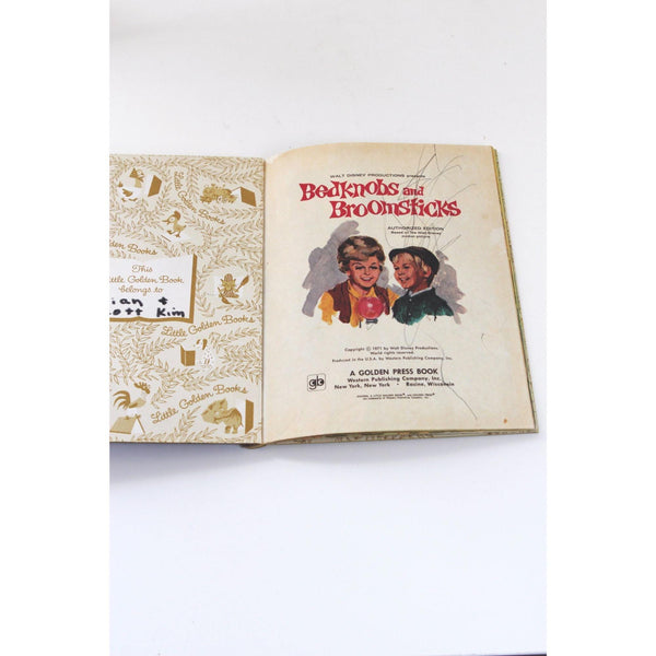 Bedknobs And Broomsticks Little Golden Book Walt Disney Productions 1971 Authorized Edition Vintage
