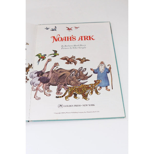 Noahs Ark By Barbara Shook Hazen Vintage 1969 A Big Golden Book Hardcover Illustrated