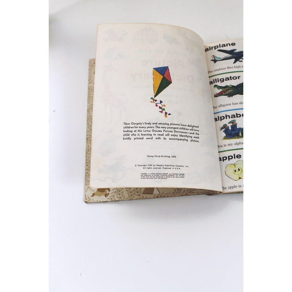 Little Golden Book Picture Dictionary 1976 Vintage Childrens Illustrated Hardcover