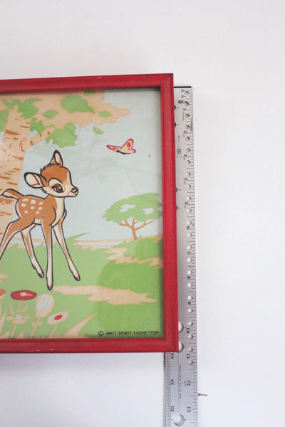 Vintage Walt Disney Productions Framed Prints Set Of 3 Minnie Mouse Bambi Donald Duck
