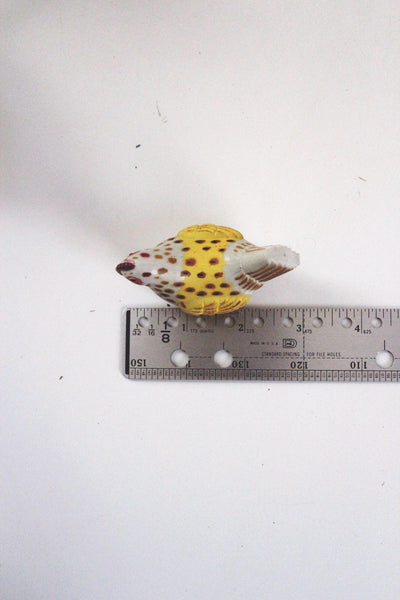 Vintage Chicken Pencil Sharpener Ceramic Animal Figurine Novelty Desk Accessory