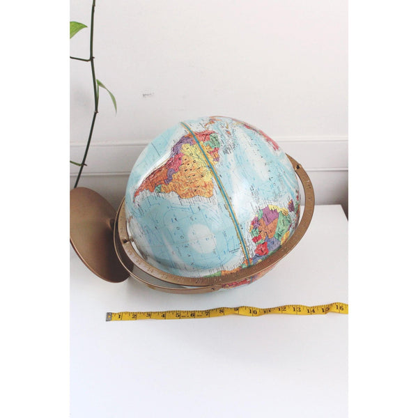 Vintage Globe Replogle World Nation Series 12-Inch With Metal Stand & Raised Relief