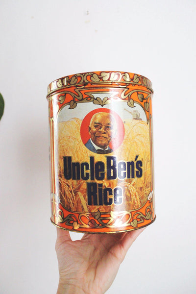 Vintage Uncle Bens Rice Collectible Tin Canister 40th Anniversary Limited Edition