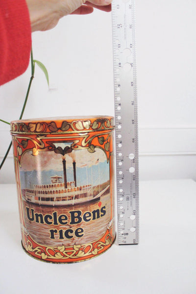 Vintage Uncle Bens Rice Collectible Tin Canister 40th Anniversary Limited Edition