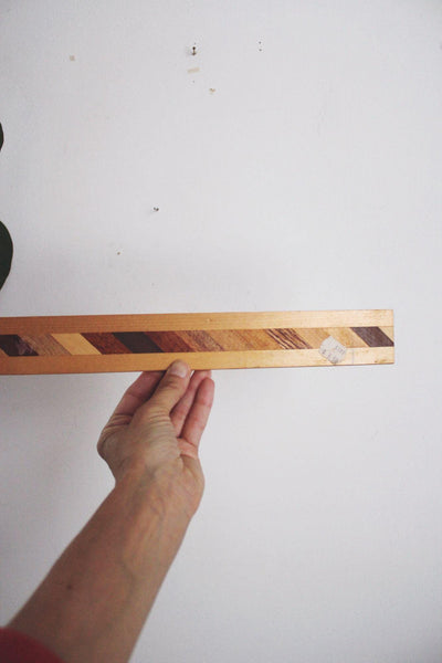 Vintage Australian Timber Wooden Ruler 30cm Souvenir Inlay Olympics Mid Century