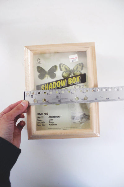 VIntage Columbia 5"x7" Shadow Box Frames Natural Wood Display Craft Set Of 2 NOS