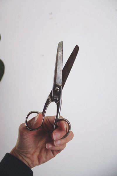 Vintage Wiss Scissors With Klein Tools 5101 Leather Sheath - Made In USA