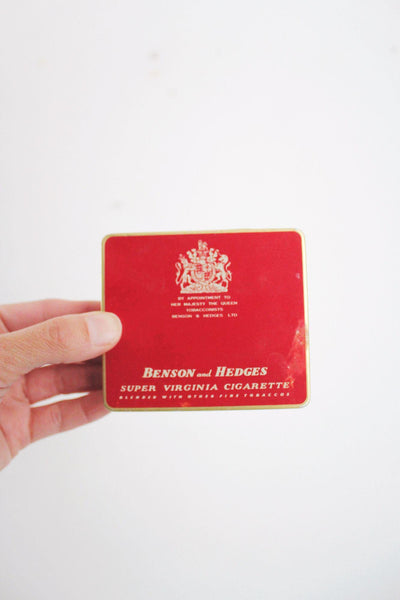 Vintage Benson Hedges Super Virginia Cigarette Tin Tobacco Box Tobacciana
