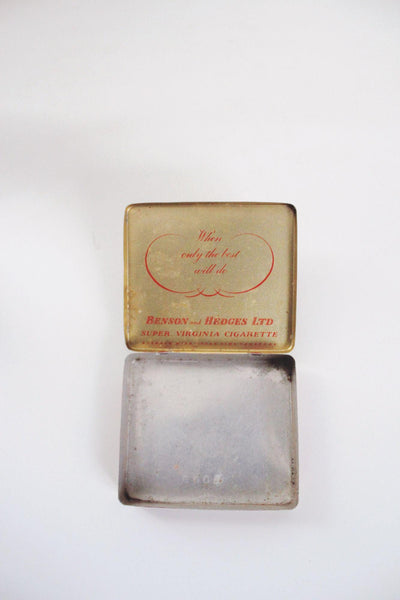 Vintage Benson Hedges Super Virginia Cigarette Tin Tobacco Box Tobacciana