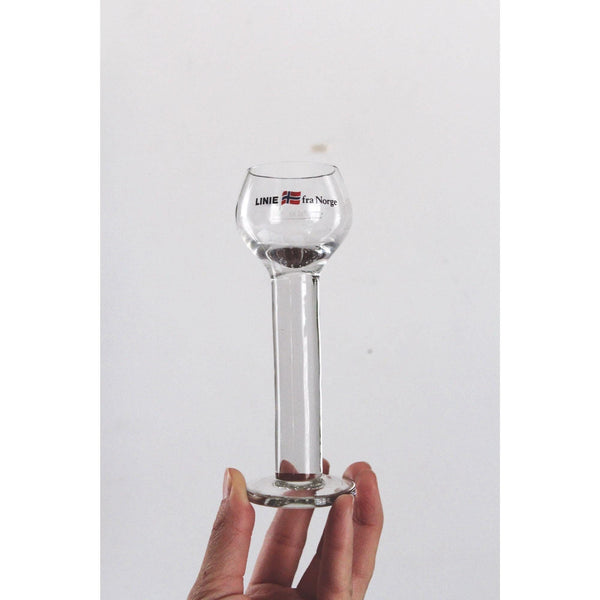 Vintage Linie Aquavit Shot Glasses Tall Stem Norway Scandivian - Set Of 5