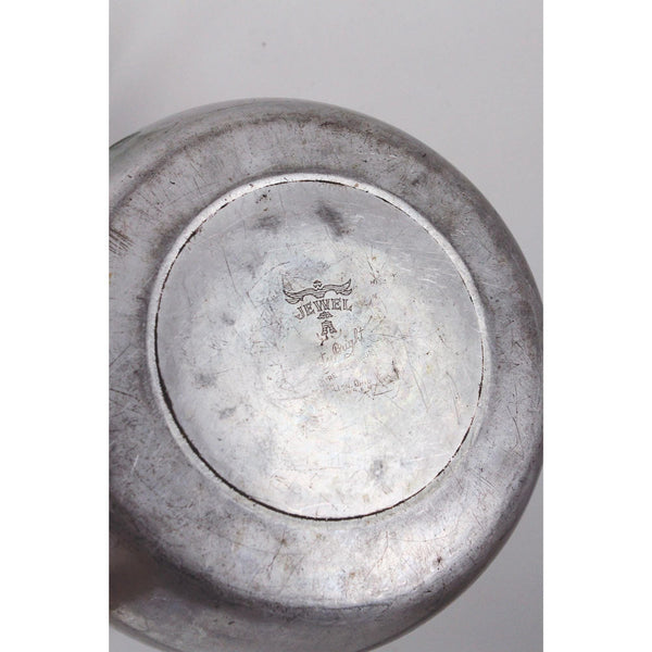 Vintage Jewel Aluminum Pot With Lid & Wooden Handle - Made In Ohio USA