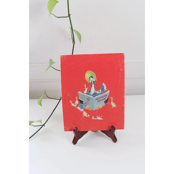 Vintage 1972 Mother Goose Cloth Book By Golden Press