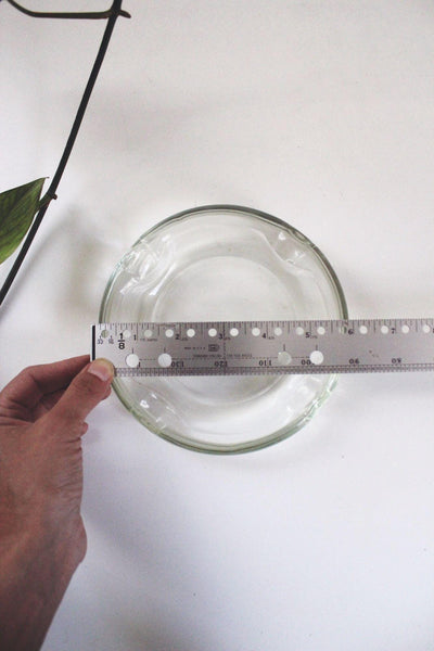 Clear Glass Vintage Ashtray Trinket Dish Catchall Mid Century Modern Retro