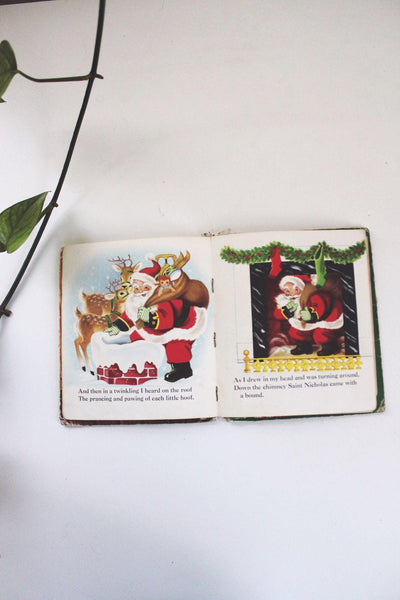 Vintage 1950s Tell-A-Tale Night Before Christmas Childrens Book Whitman Publishing