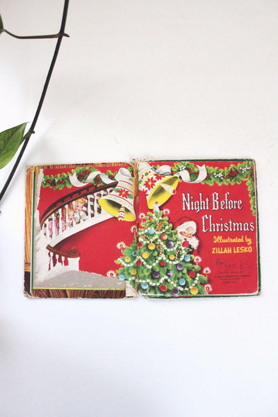 Vintage 1950s Tell-A-Tale Night Before Christmas Childrens Book Whitman Publishing