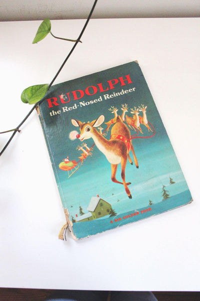 Rudolph The Red-Nosed Reindeer Big Golden Book 1949 Vintage Childrens Christmas