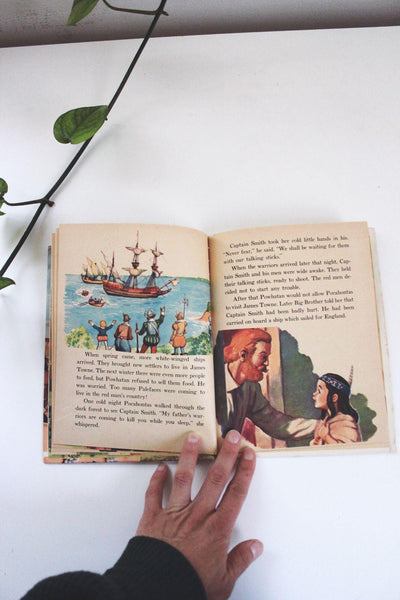 Pocahontas A Little Indian Girl Of Jamestown Vintage Childrens Book Rand McNally 50s