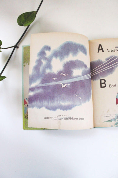 ABC And Counting Rhymes Vintage 1960s Wonder Books Hardcover Childrens Book 60s