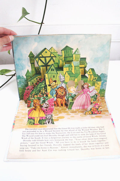 Wizard Of Oz Vintage Pop-Up Book 1970s Childrens Story Collectible