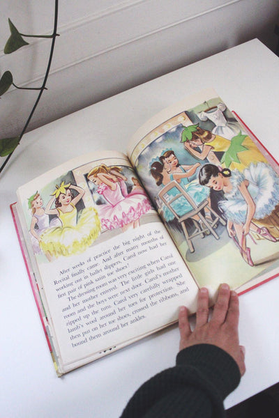 Little Ballerina Dorothy Grider Giant Book Vintage 50s Rare Childrens Book Rand McNally