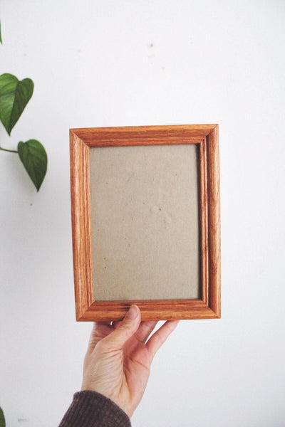 Vintage Wood Picture Frame 5x7 Solid Oak Photo Wall Art Decor Rustic Cottagecore