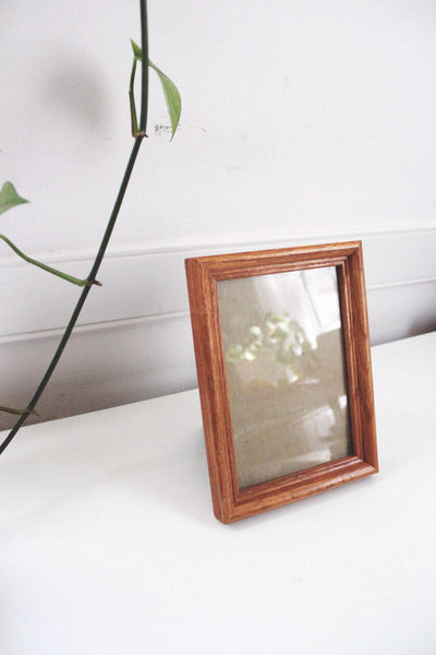 Vintage Wood Picture Frame 5x7 Solid Oak Photo Wall Art Decor Rustic Cottagecore