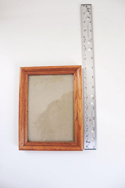 Vintage Wood Picture Frame 5x7 Solid Oak Photo Wall Art Decor Rustic Cottagecore