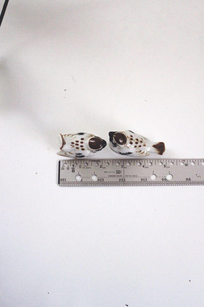 Vintage Ceramic Sparrow Bird Figurines Otagiri OMC Hand-Painted Miniature Collectibles