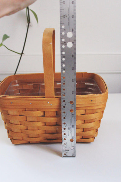 Vintage Longaberger Basket Picnic Market Handwoven Insert Dresden Ohio USA 2002