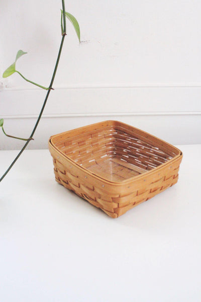Longaberger Handwoven Square Basket Note Pal Plastic Protector 2003 Vintage USA
