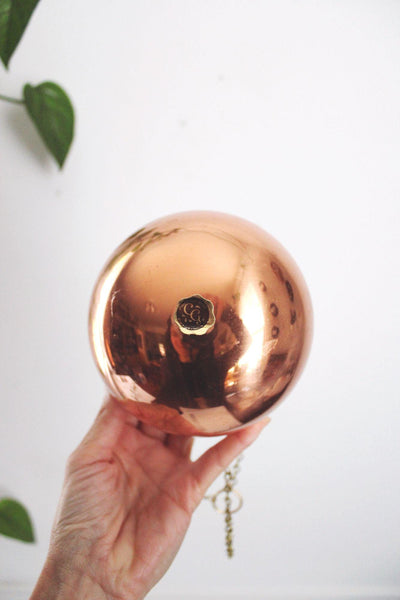 Copper Hanging Planter Bowl Brass Vintage Mid-Century Modern Coppercraft Guild Mini