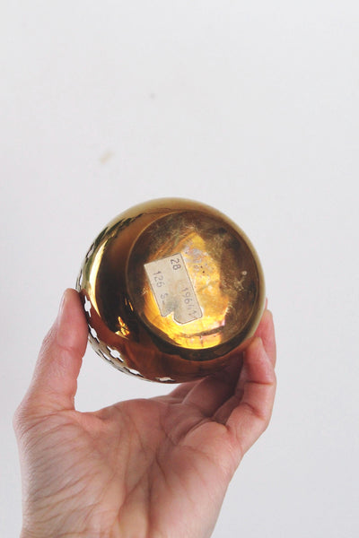 Vintage Brass Candle Votive Tea Light Candle Holders - Mid Century Modern, Pierced Brass