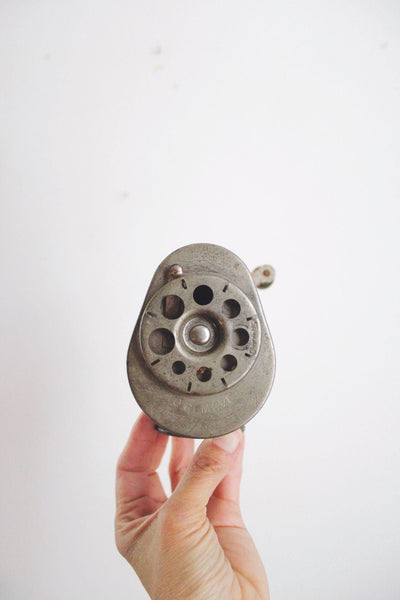 Vintage Boston Manual Pencil Sharpener Wall-Mount Metal Office Tool Mid Century