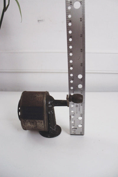 Vintage Boston Manual Pencil Sharpener Wall-Mount Metal Office Tool Mid Century