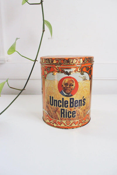 Vintage Uncle Bens Rice Collectible Tin Canister 40th Anniversary Limited Edition