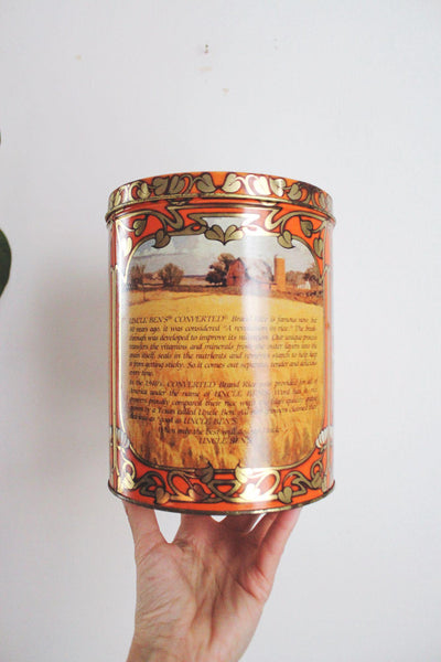Vintage Uncle Bens Rice Collectible Tin Canister 40th Anniversary Limited Edition