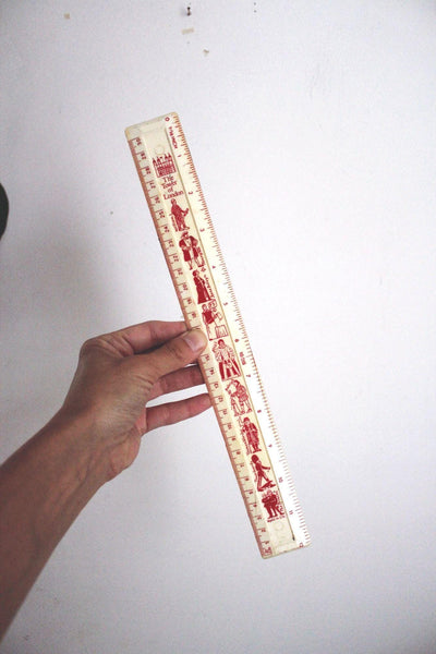 Tower Of London Vintage Ruler Historical Figures Illustrations UK Souvenir 12-Inch Collectible