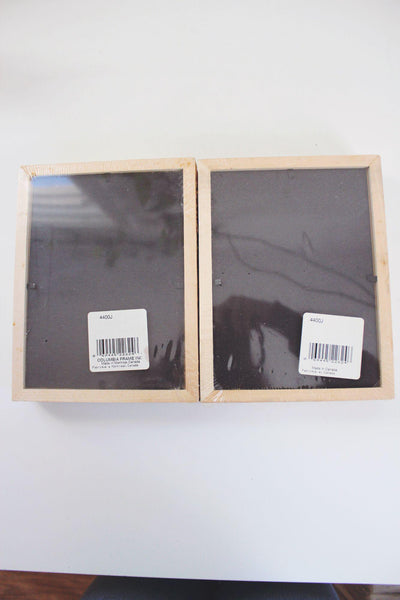 VIntage Columbia 5"x7" Shadow Box Frames Natural Wood Display Craft Set Of 2 NOS