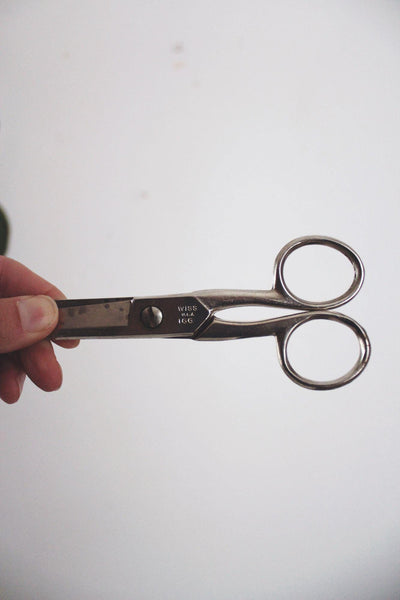 Vintage Wiss Scissors With Klein Tools 5101 Leather Sheath - Made In USA