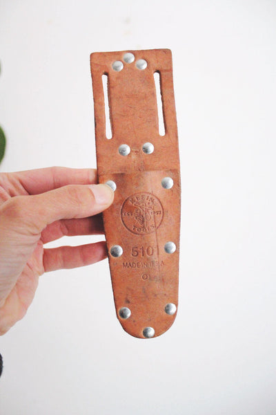 Vintage Wiss Scissors With Klein Tools 5101 Leather Sheath - Made In USA