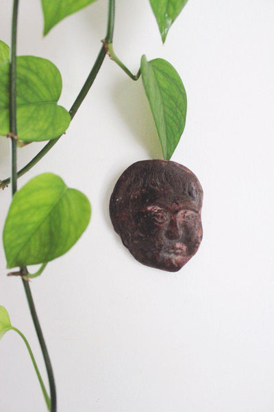 Vintage Sculptural Figural Wall Hanging Art Plaques Studio Pottery Ancient Rustic