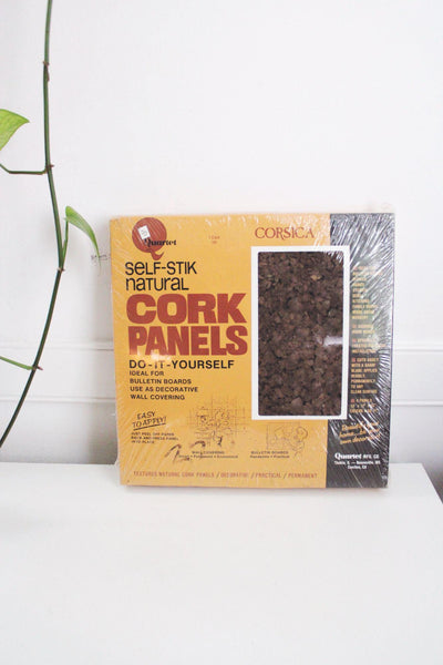 Self-Stik Natural Cork Panels 12" X 12" Quartet Corsica DIY Decorative Wall Covering 4-Pack