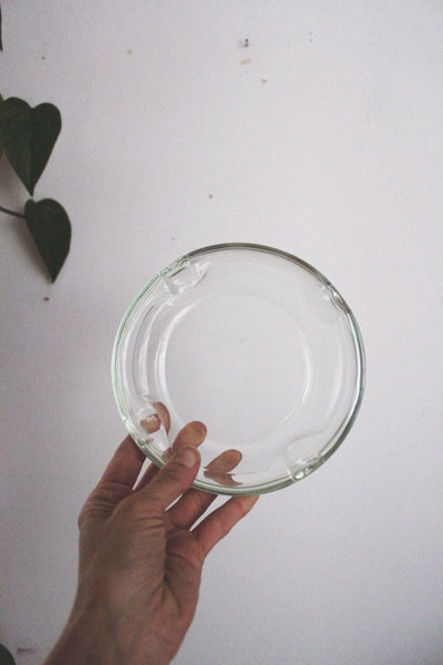 Clear Glass Vintage Ashtray Trinket Dish Catchall Mid Century Modern Retro