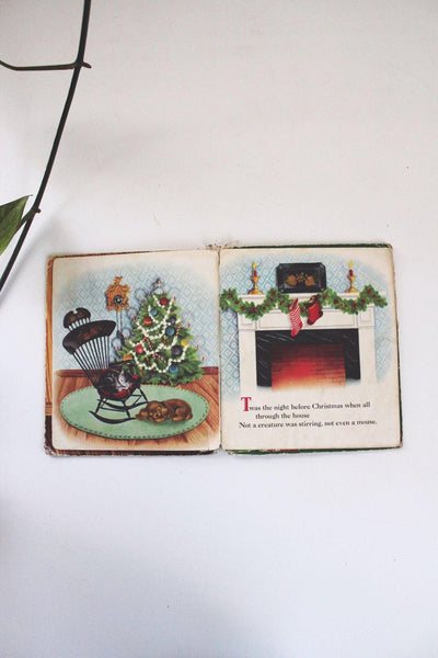 Vintage 1950s Tell-A-Tale Night Before Christmas Childrens Book Whitman Publishing